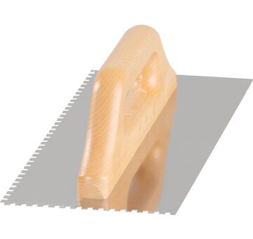 Hladítko Strend Pro Premium, HardWood, dřevěná rukojeť, 270x130 mm, e4 mm, 0,7 mm, rovné, nerez 2161306