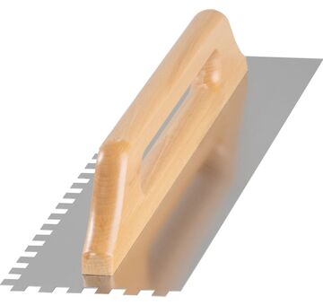 Hladítko Strend Pro Premium, HardWood, dřevěná rukojeť, 480x130 mm, e10 mm, 0,7 mm, rovné, nerez 2161316