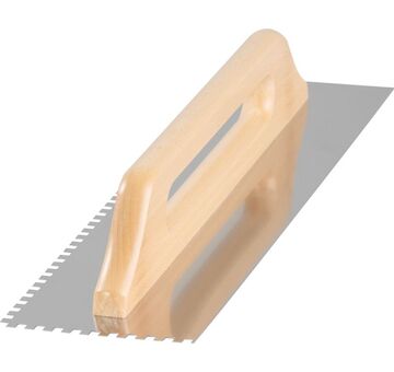 Hladítko Strend Pro Premium, HardWood, dřevěná rukojeť, 480x130 mm, e6 mm, 0,7 mm, rovné, nerez 2161314