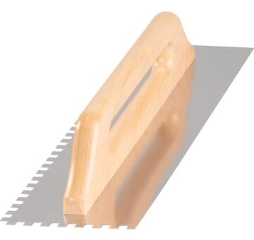 Hladítko Strend Pro Premium, HardWood, dřevěná rukojeť, 480x130 mm, e8 mm, 0,7 mm, rovné, nerez 2161315