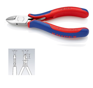 Knipex Kleště štípací boční pro elektroniku 77 02 135 H