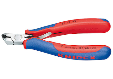 Knipex Kleště štípací čelní se šikmými břity pro elektroniku 64 42 115