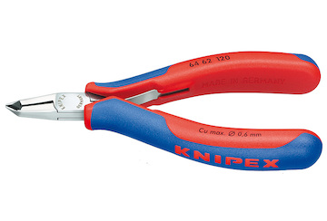 Knipex Kleště štípací čelní se šikmými břity pro elektroniku 64 62 120