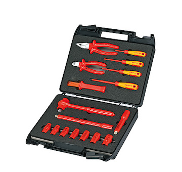 Knipex Kufr s nářadím do 1 000V, 17ti dílný 98 99 11