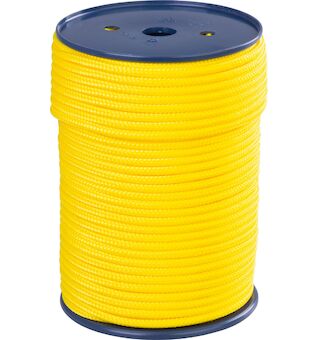 Lano Strend Pro Premium, PPV, 6 mm, šňůra, pletené, žluté, s jádrem, L-100 m 432349