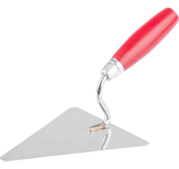 Lžíce zednická Strend Pro Premium, s dřevěnou rukojetí a kovovým ukončením, trojúhelník, 200 mm, 1 mm, nerez 2161320