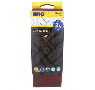 MAGG 20004 Brusný pás 75x457 mm A120 - 3 ks