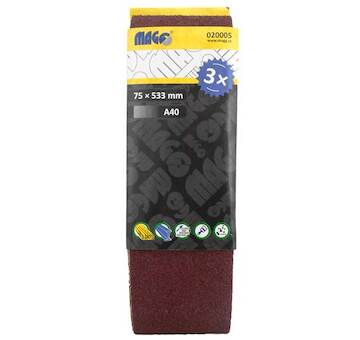 MAGG 20005 Brusný pás 75x533 mm A40 - 3 ks