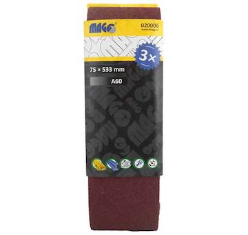 Magg 20006 Brusný pás 75x533mm A60 - 3 ks