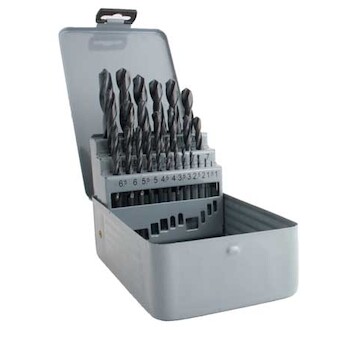 Magg 26025 Sada vrtáků HSS 25 ks (1,0-13,0mm), plechový box