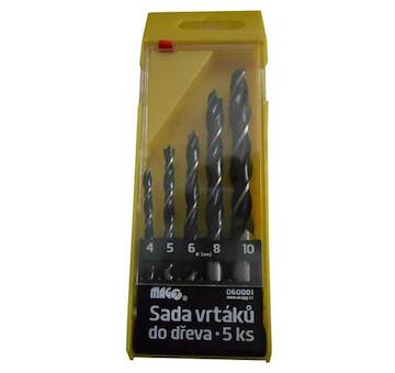 Magg 60001 Sada vrtáků do dřeva - 5 ks (4,5,6,8,10mm)