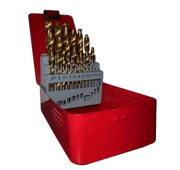Magg 70005 Sada vrtáků HSS TiN 25 ks (1,0-13mm), plechový box