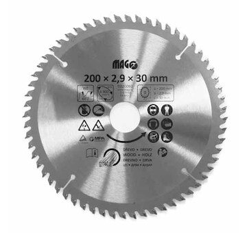 Magg 9320060 Pilový kotouč 200x2,9x30mm/60 zubů - střídavě šikmé