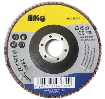 Magg BKC125040 Lamelový brusný kotouč 125mm/40 - keramický