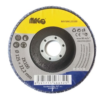MAGG BKVSM125100 Lamelový brusný kotouč 125mm/100 - zirkokorund