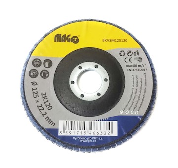 Magg BKVSM125120 Lamelový brusný kotouč 125mm/120 - zirkokorund