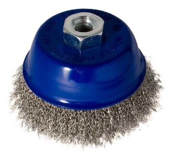 Magg BL97003N Kartáč hrnkový 100, vlnitý drát SS 0,30, závit M14x2 - NEREZ