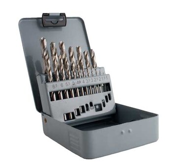 MAGG Profi 224019 MAGG Profi - Sada vrtáků HSS-G vybrušované 19 ks (1,0-10,0mm), plechový box