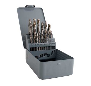 MAGG Profi 224025 MAGG Profi - Sada vrtáků HSS-G vybrušované 25 ks (1,0-13,0mm), plechový box