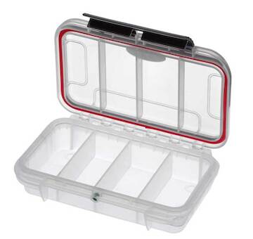 MAGG PROFI MAX Plastový box, 175x115xH 47mm, IP 67, barva transparentní, 4 přihrádky MAX001T