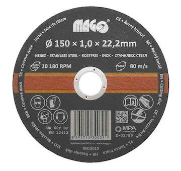 Magg RN15010 Řezný kotouč na nerez 150x1,0x22,2mm