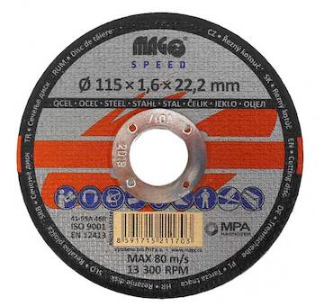 MAGG Speed RKQS11515220 Řezný kotouč na kov 115x1,6x22,2mm MAGG SPEED