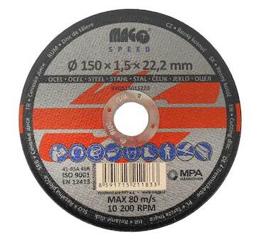 MAGG Speed RKQS15015220 Řezný kotouč na kov 150x1,5x22,2mm MAGG SPEED