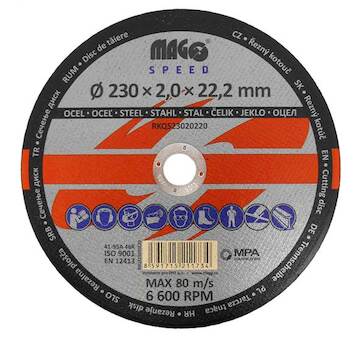 Magg speed RKQS23020220 Řezný kotouč na kov 230x2,0x22mm MAGG SPEED