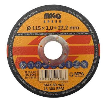Magg speed RNQS11510220 Řezný kotouč na nerez 115x1,0x22,0mm MAGG SPEED