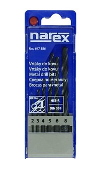 Narex 647586 Sada vrtáků do kovu HSS-R 6-SET METAL HSS