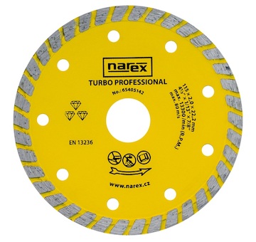 Narex 65405142 Diamantový dělicí kotouč pro stavební materiály TURBO PROFESSIONAL DIA 115 TP