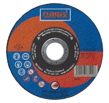 Narex 65405159 RK 125x1x22,2   A 60R-BFB  INOX 41 Řezný kotouč rovný pro nerezovou ocel - INOX