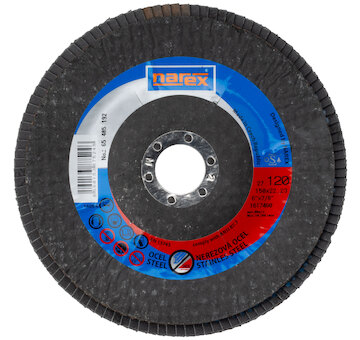 Narex 65405192 Lamelový kotouč 2v1 pro broušení běžné a ušlechtilé oceli LK o 150×22.2 27 ZA 120
