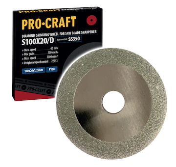 Procraft Brusný kotouč pro ostřičku pilových kotoučů Procraft S100X20/D /SS350 | S100X20/D