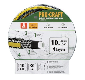 Procraft Černo-žlutá zahradní hadicí Procraft PR-4KAT1310 | PR-4KAT1310
