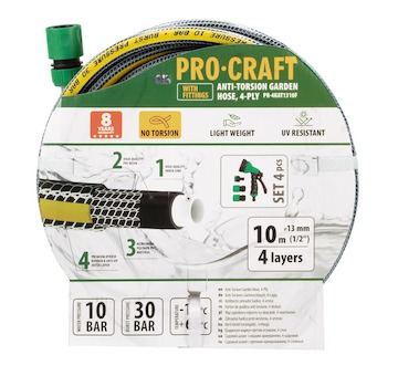 Procraft Černo-žlutá zahradní hadicí Procraft PR-4KAT1310F | PR-4KAT1310F