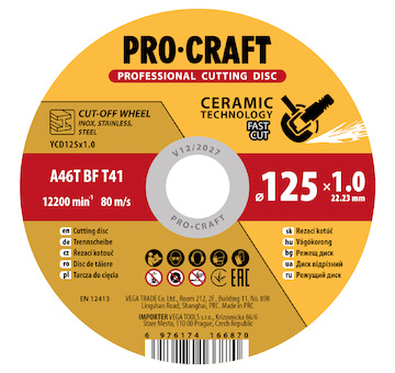 Procraft Keramický řezný kotouč Procraft Y D115x1.2 | YCD115x1.2