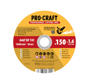 Procraft Keramický řezný kotouč Procraft Y D150x1.6 | YCD150x1.6