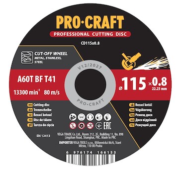 Procraft Řezný kotouč Procraft CD115x0.8 | CD115x0.8