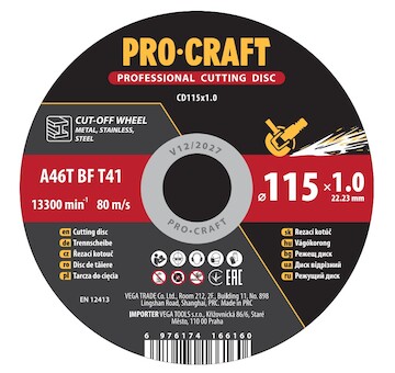 Procraft Řezný kotouč Procraft CD115x1.0 | CD115x1.0