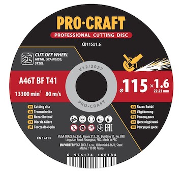 Procraft Řezný kotouč Procraft CD115x1.6 | CD115x1.6