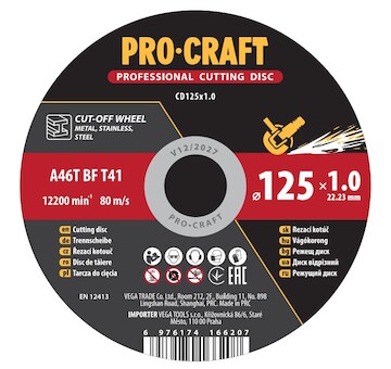 Procraft Řezný kotouč Procraft CD125x1.0 | CD125x1.0