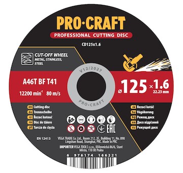 Procraft Řezný kotouč Procraft CD125x1.6 | CD125x1.6