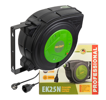 Procraft Samonavíjecí prodlužovací kabel, buben Procraft EK25N | EK25N
