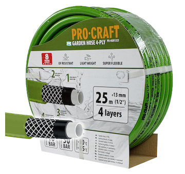 Procraft Zelená zahradní hadice Procraft PR-4GH1325 4 vrstvy, 1/2