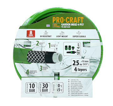 Procraft Zelená zahradní hadicí Procraft PR-4GH1325F | PR-4GH1325F