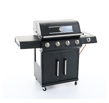 Riwall PRO RGG 41 EXL luxusní plynový gril 17 kW se čtyřmi hořáky a bočním vařičem