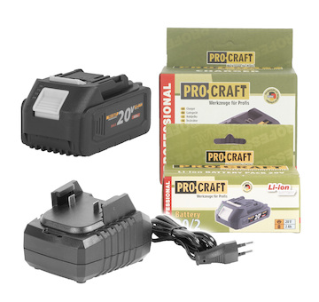 Sada aku baterie Procraft 20/4 + nabíječka Procraft 20/1 | S20/4-20/1
