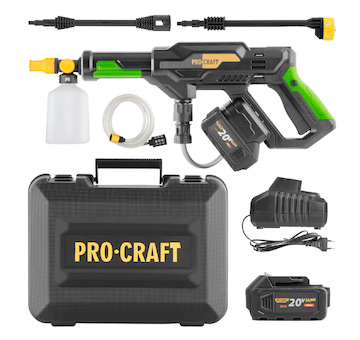 Sada aku tlaková myčka Procraft CW20 + baterie 20/4 a nabíječka 20/1 | SCW20
