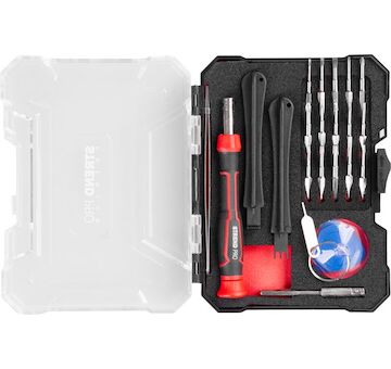 Sada bitů Strend Pro Premium ComfortGrip DL134, 23 dílná, se šroubovákem, pro opravu mobilů 2250776